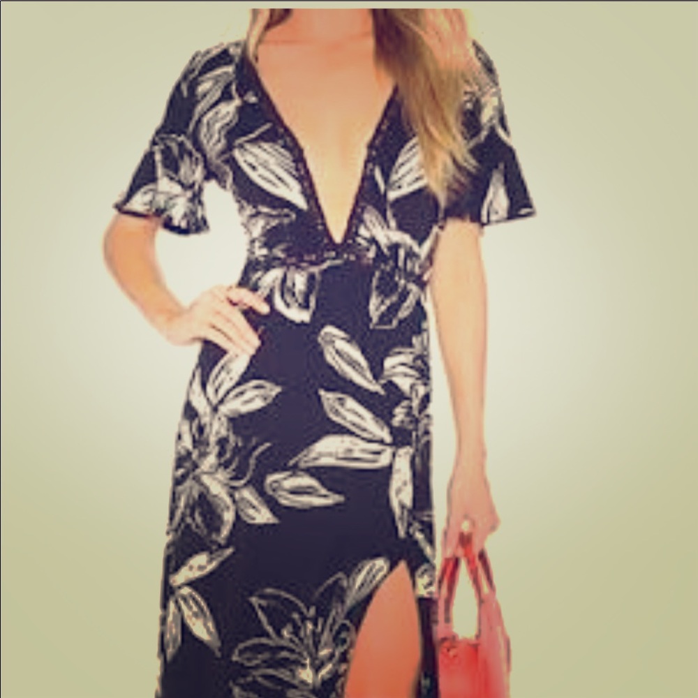 Amuse Society Maxi Floral dress